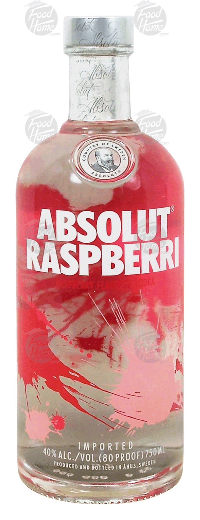 Absolut  raspberry flavored vodka, imported, 40% alc. by vol. Full-Size Picture